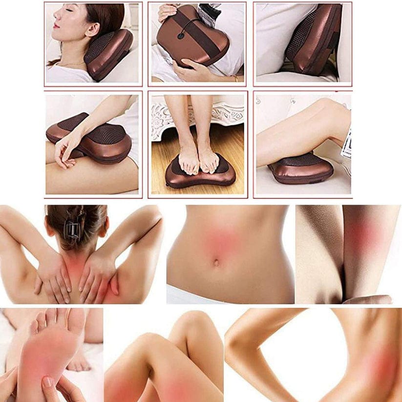 Professional Massage Pillow – Heat & Rollers | Velvet Wellness
