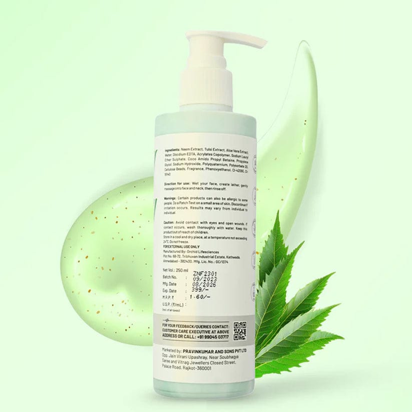 Neem & Tulsi Face Wash – Gentle Purifying Cleanser 250ml
