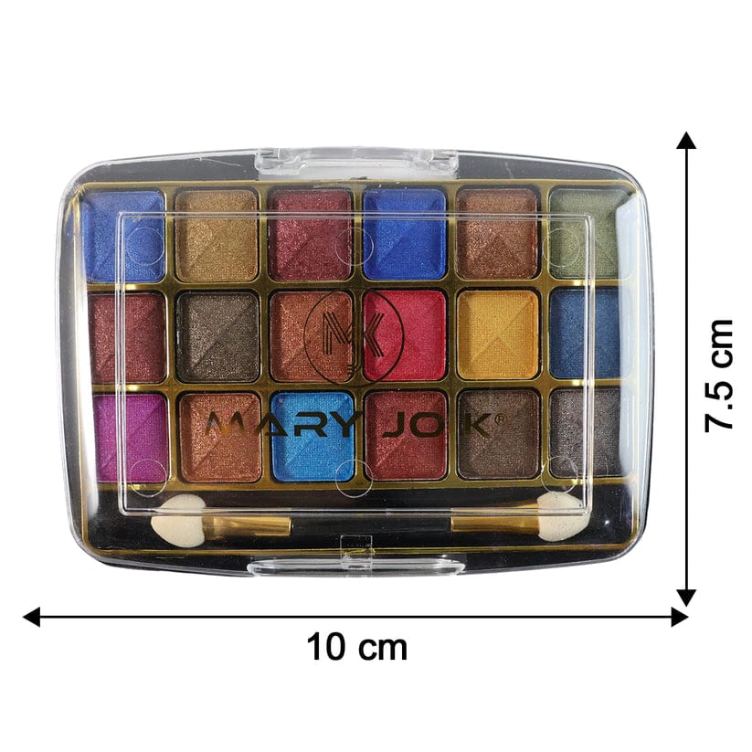 18-Color Shimmer Eyeshadow Palette – Vibrant, Long-Lasting Shades