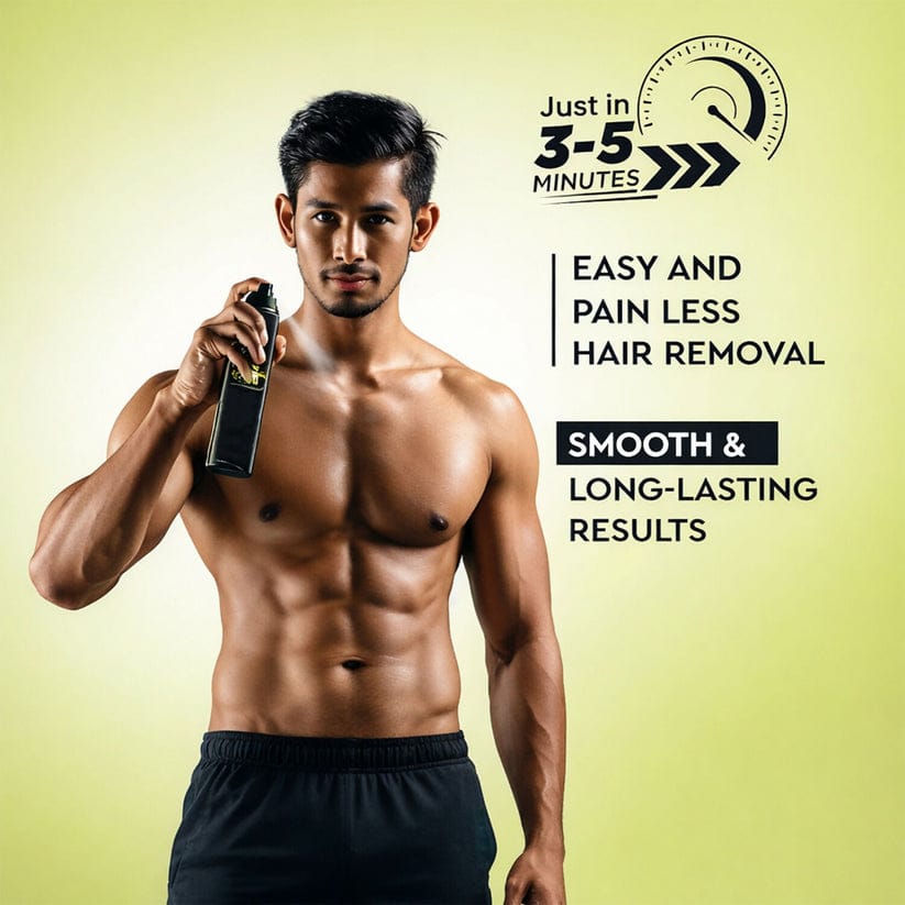 Men's Hair Removal Spray – Fast & Painless for Smooth Skin